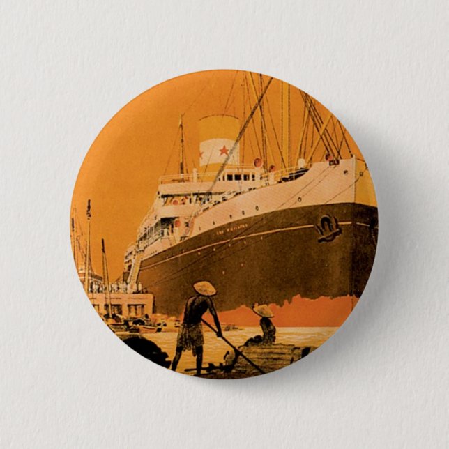 Macaron Rond 5 Cm Indochine Chargeurs Reunis (Devant)