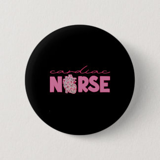 Macaron Rond 5 Cm Infirmière cardiaque Saint-Valentin Cardiologie de