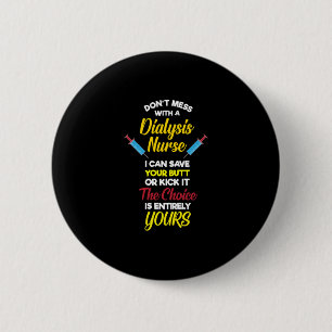 Macaron Rond 5 Cm Infirmière de dialyse