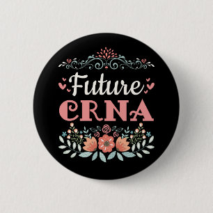 Macaron Rond 5 Cm Infirmière de la CRNA