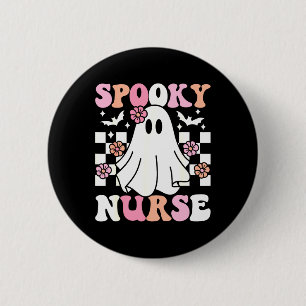 Macaron Rond 5 Cm Infirmière éffrayante Halloween Ghost Costume Rétr