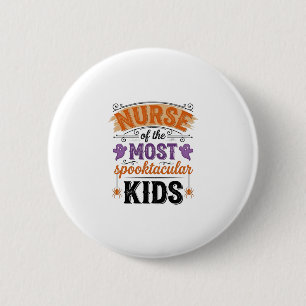 Macaron Rond 5 Cm Infirmière Halloween Spooktacular Enfants Design V
