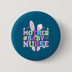 Macaron Rond 5 Cm Infirmière mère bébé - Infirmière Stpartum Easter 