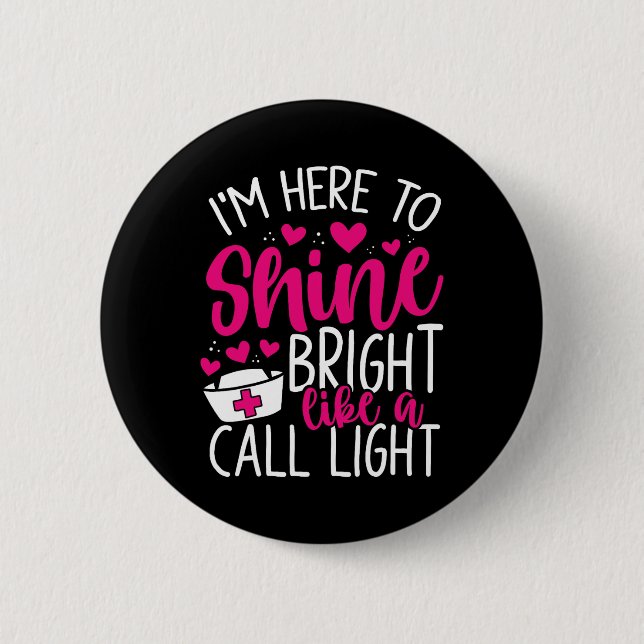 Macaron Rond 5 Cm Infirmière Mois d'appréciation Infirmière Infirmiè (Devant)