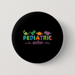 Macaron Rond 5 Cm Infirmière pédiatrique Picu dinosaures infirmière 