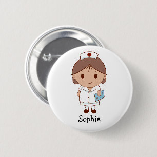 Macaron Rond 5 Cm Infirmière personnalisée