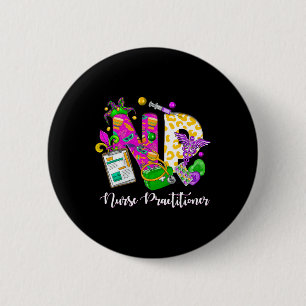 Macaron Rond 5 Cm Infirmière praticienne spécialisée Np Mardi Gras f