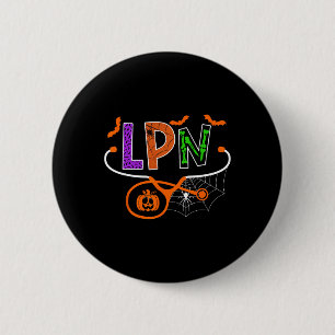 Macaron Rond 5 Cm Infirmière Pratique Autorisée Lpn Halloween Citrou