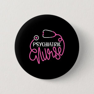 Macaron Rond 5 Cm Infirmière psychiatrique -mignon Rn Infirmière en