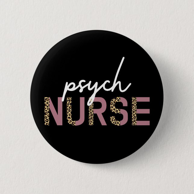 Macaron Rond 5 Cm Infirmière psychique | Cadeaux pour infirmière en  (Devant)