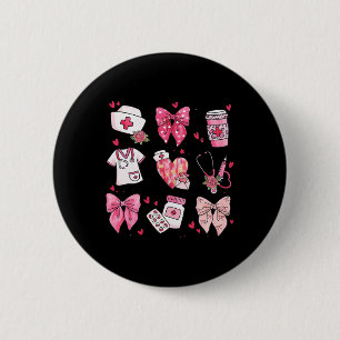 Macaron Rond 5 Cm Infirmière Saint-Valentin Valentine Er Icu Nicu In