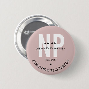 Macaron Rond 5 Cm Infirmière sur mesure Praticien NP Graduation Cade