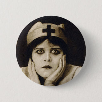 Macaron Rond 5 Cm Infirmière vintage theda bara drôle