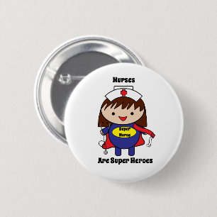 Macaron Rond 5 Cm Infirmières Super Héros Cute Personnaliser