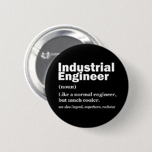 Macaron Rond 5 Cm Ingénierie industrielle Ingénieur drôle