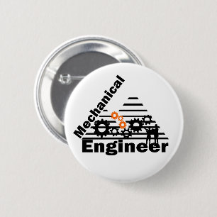Macaron Rond 5 Cm Ingénierie mécanique Ingénieur drôle