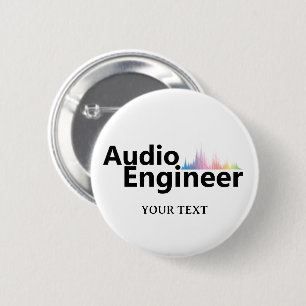 Macaron Rond 5 Cm Ingénieur du son personnalisé Ingénierie audio
