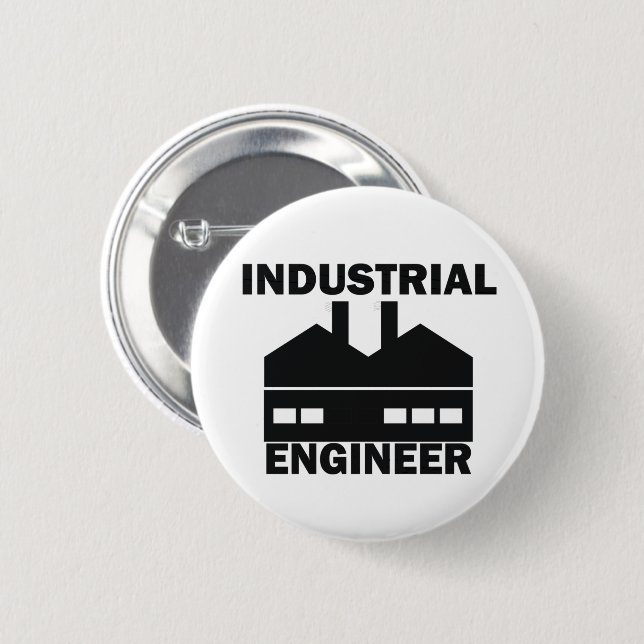 Macaron Rond 5 Cm Ingénieur industriel (Devant & derrière)
