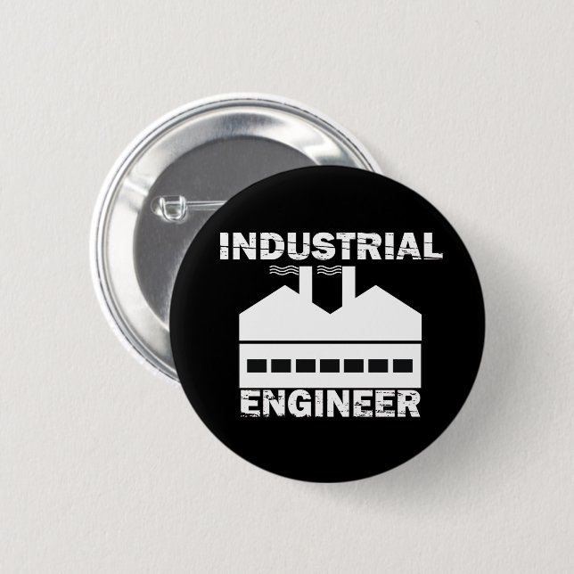 Macaron Rond 5 Cm Ingénieur industriel (Devant & derrière)