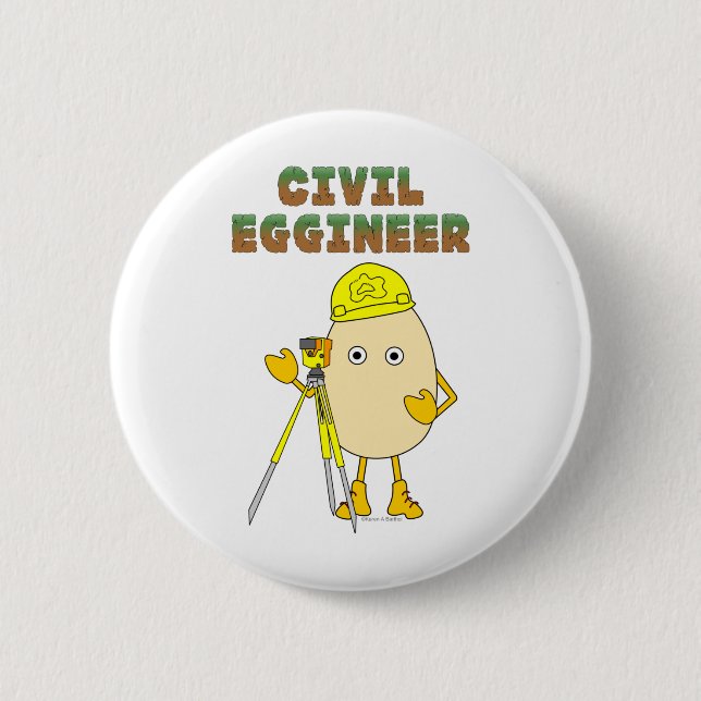 Macaron Rond 5 Cm Ingénieur ingénieur ingénieur civil (Devant)