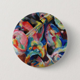 Macaron Rond 5 Cm Inondation d'improvisation Wassily Kandinsky (1914