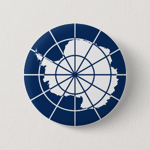 Macaron Rond 5 Cm Insigne antarctique de symbole de drapeau