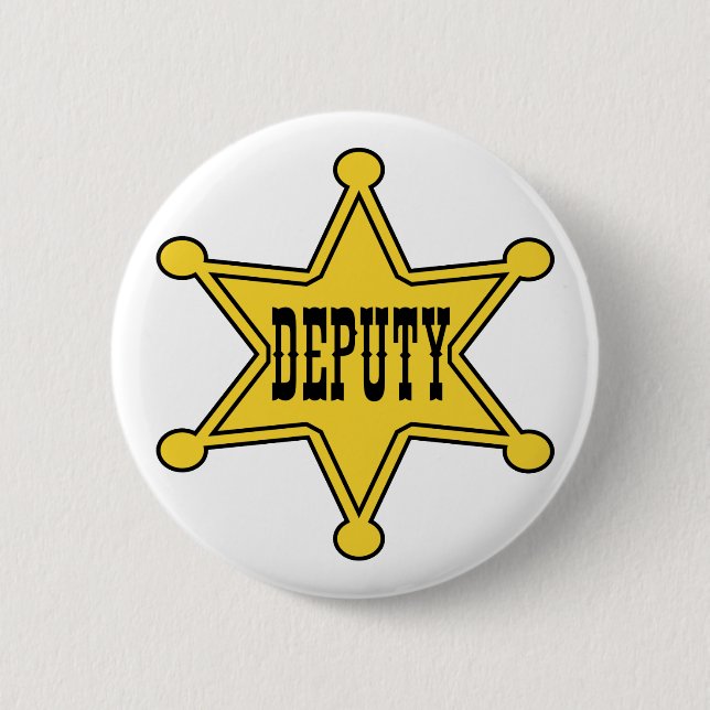 Macaron Rond 5 Cm Insigne arrière de Pin shérif adjoint (Devant)