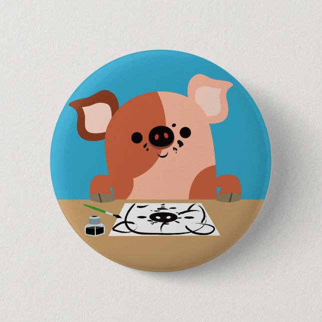 Macaron Rond 5 Cm Insigne Bouton de tiroir de dessin mignon (Devant)