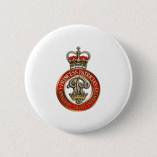 Macaron Rond 5 Cm Insigne Casquette de la PPCLI sur fond blanc