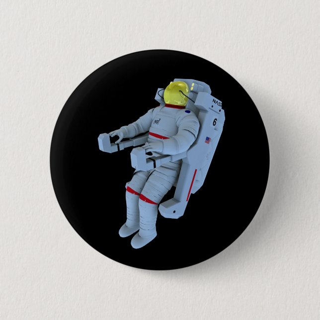 Macaron Rond 5 Cm insigne d'astronaute (Devant)