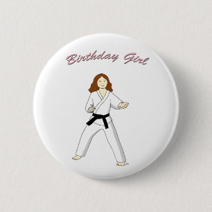 Macaron Rond 5 Cm Insigne de bouton de fille d'anniversaire d'arts