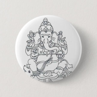 Macaron Rond 5 Cm Insigne de bouton de Ganesh