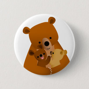 Macaron Rond 5 Cm Insigne de bouton de maman Bear