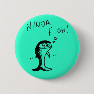 Macaron Rond 5 Cm Insigne de bouton de poissons de Ninja