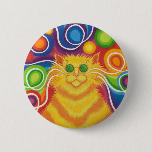 Macaron Rond 5 Cm insigne de bouton de Psy-chat-delic