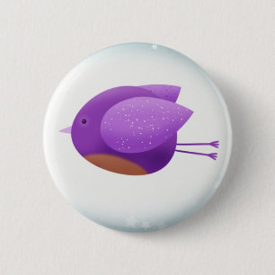 Macaron Rond 5 Cm Insigne de bouton d'oiseaux en vol -