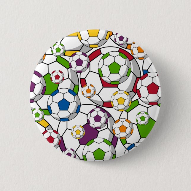 Macaron Rond 5 Cm Insigne de bouton du football du football (Devant)