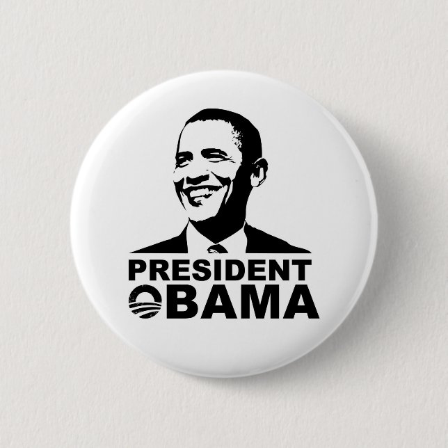 Macaron Rond 5 Cm Insigne de bouton du Président Obama (Devant)