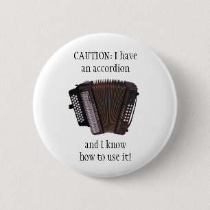 Macaron Rond 5 Cm Insigne de bouton/goupille de PRÉCAUTION