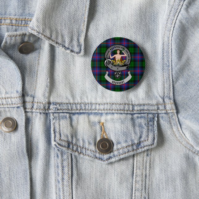 Macaron Rond 5 Cm Insigne de clan Urquhart personnalisé (En situation)
