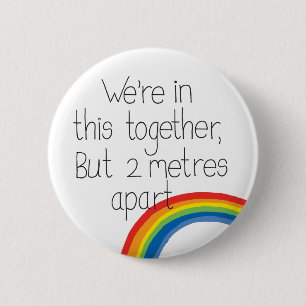 Macaron Rond 5 Cm Insigne de distanciation sociale