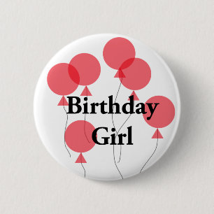 Macaron Rond 5 Cm Insigne de fille d'anniversaire
