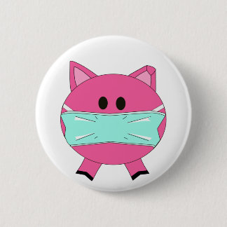 Macaron Rond 5 Cm Insigne de grippe de porcs