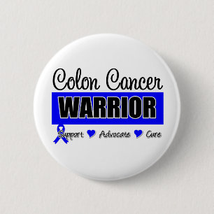 Macaron Rond 5 Cm Insigne de guerrier de cancer du colon