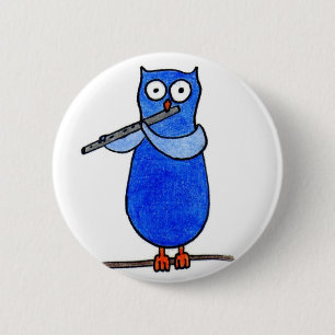 Macaron Rond 5 Cm Insigne de hibou