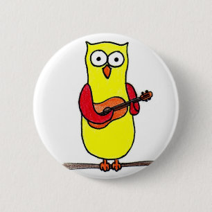 Macaron Rond 5 Cm Insigne de hibou