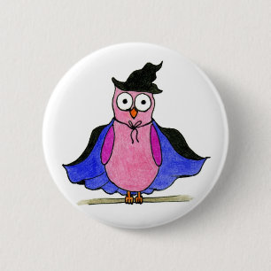 Macaron Rond 5 Cm Insigne de hibou