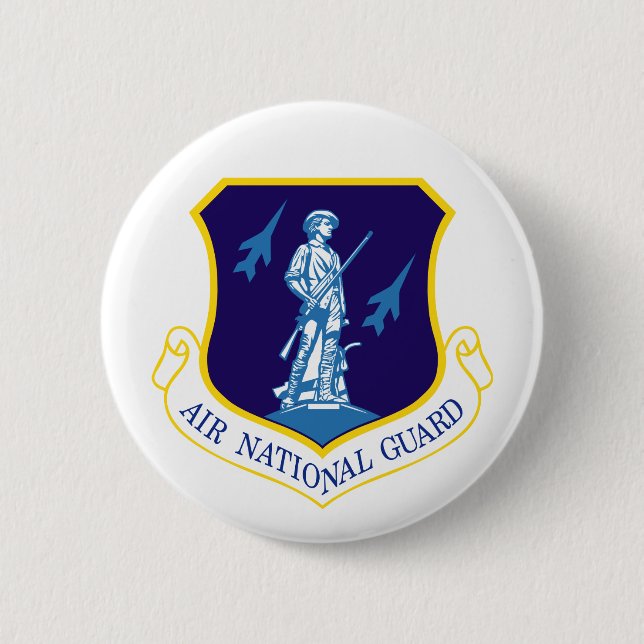 Macaron Rond 5 Cm Insigne de la Garde nationale aérienne (Devant)