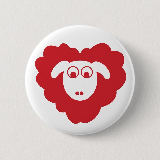 Macaron Rond 5 Cm Insigne de moutons (Devant)