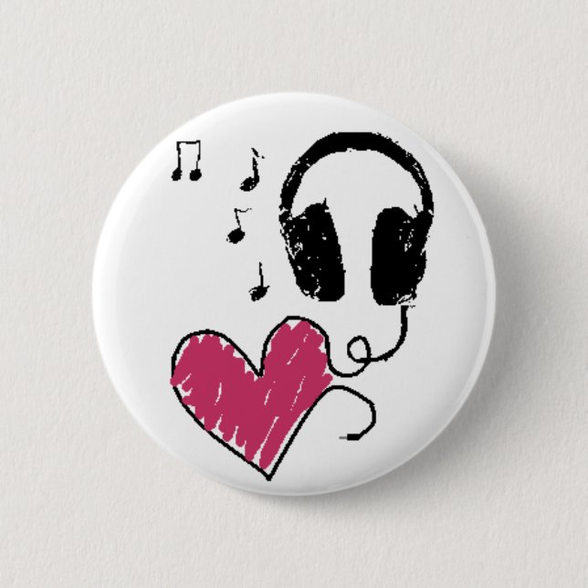 Macaron Rond 5 Cm Insigne de musique (Devant)